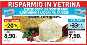 Coop Coop Gorgonzola DOP Dolce Costa offerta
