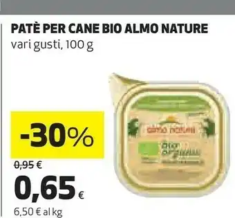 Coop Almo Nature Pate Per Cane Bio offerta