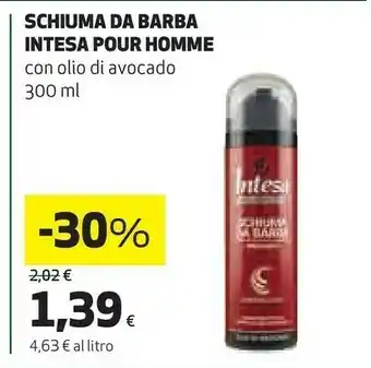 Coop Intesa Schiuma Da Barba Pour Homme Con Olio Di Avocado 300ml offerta
