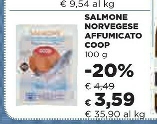 Coop Coop Salmone Norvegese Affumicato 100 G offerta
