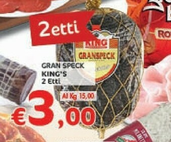 Crai King's Gran Speck offerta