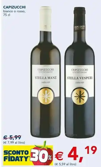 Esselunga Cantinè Due Palme Primitivo Salento offerta