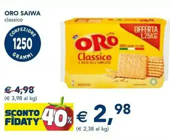 Esselunga Saiwa Oro Classico 1250 G(ml) offerta