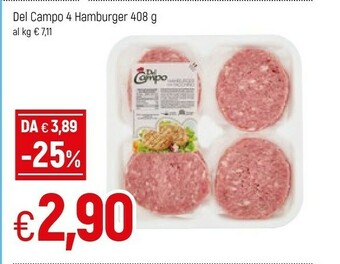 Famila Del campo Hamburger offerta