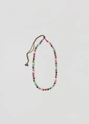 Piombo collana con perline multicolor