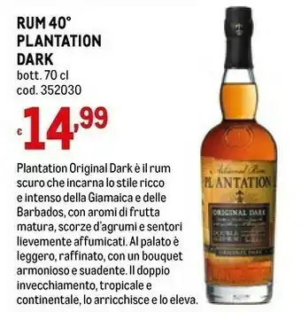 Metro Intenso Rum offerta