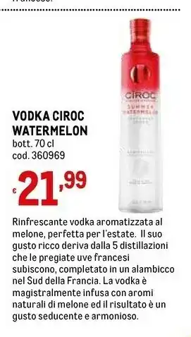 Metro Le pregiate Vodka offerta