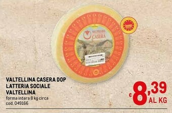 Metro Valtellina Formaggio offerta