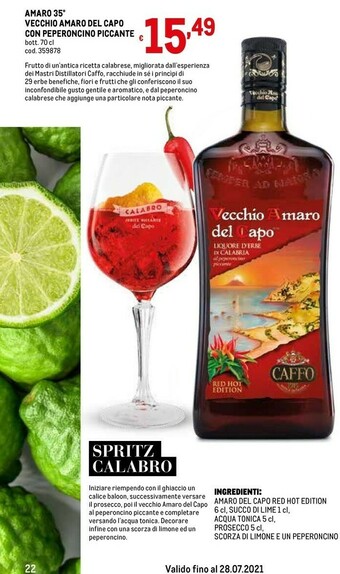 Metro Caffo Amaro del capo offerta