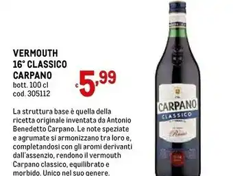 Metro Vermouth Bibite offerta