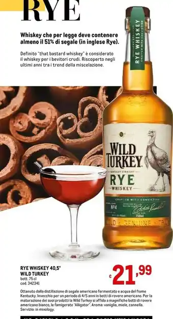 Metro Miele Whisky offerta