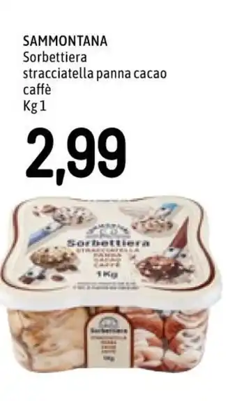 Famila Sammontana Sorbettiera stracciatella panna cacao caffè 1 kg offerta