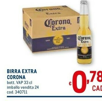 Metro Corona Extra Birra Corona offerta