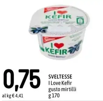 Famila Sveltesse I Love Kefir gusto mirtilli 170 g offerta