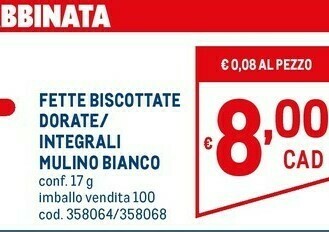 Metro Mulino Bianco Fette biscottate offerta