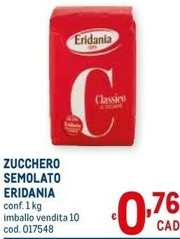 Metro Eridania Zucchero offerta