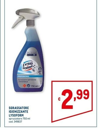 Metro Lysoform Sgrassatore offerta