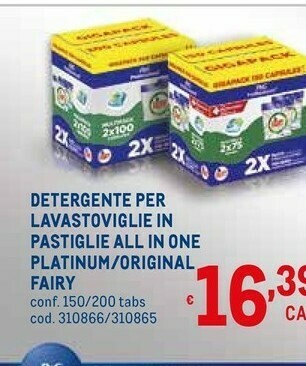 Metro Fairy Detersivo lavastoviglie offerta