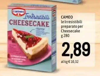 Famila Cameo Le Irresistibili preparato per Cheesecake 280 g offerta