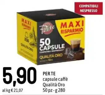 Famila Per Te capsule caffè Qualità Oro 50 pz - 280 g offerta