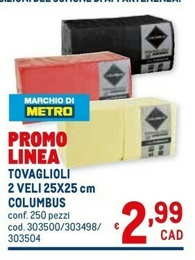 Metro Columbus Tovaglioli offerta