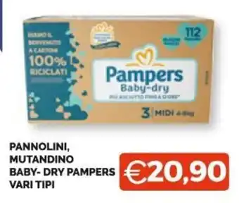 Mercatò Extra Pampers Pannolini Mutandino Baby-Dry vari tipi offerta
