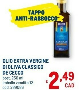 Metro De Cecco Olio extravergine di oliva offerta
