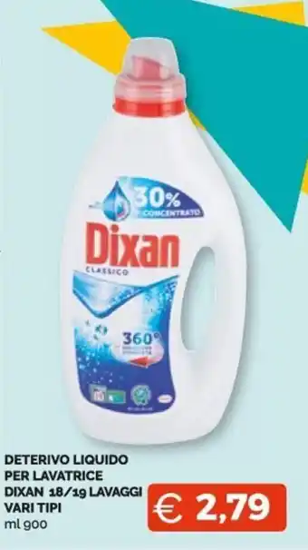 Mercatò Extra Dixan Detersivo Liquido Per Lavatrice 18/19 Lavaggi vari tipi 900 ml offerta