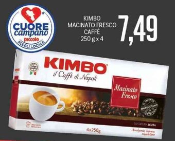 Supermercati Piccolo Kimbo Macinato Fresco Caffè 250 g x 4 offerta