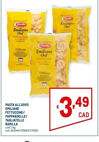 Metro Barilla Pasta all'uovo offerta