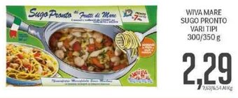 Supermercati Piccolo Wiva Mare Sugo Pronto Vari Tipi 300/350 g offerta