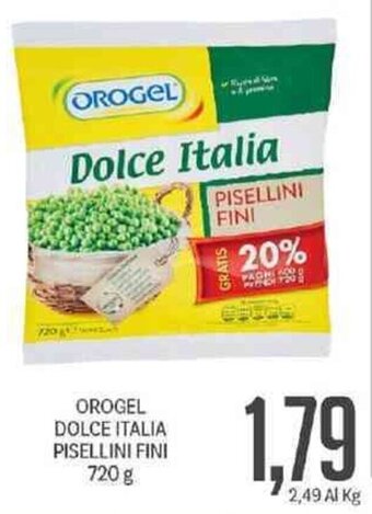 Supermercati Piccolo Orogel Dolce Italia Pisellini Fini 720 g offerta