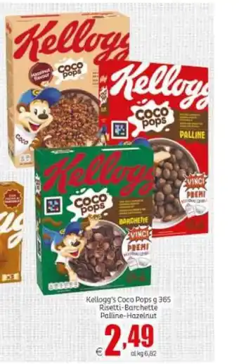 Elite Kellogg's Coco Pops 365 g Risetti-Barchette Palline-Hazelnut offerta