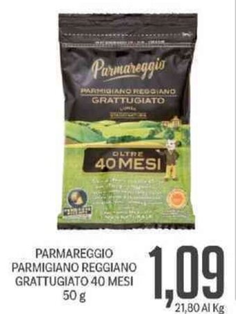 Supermercati Piccolo Parmareggio Parmigiano Reggiano Grattugiato 40 Mesi 50 g offerta