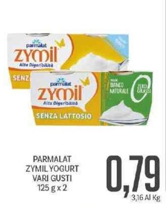 Supermercati Piccolo Parmalat Zymil Yogurt Vari Gusti 125 g x 2 offerta