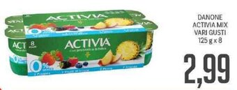 Supermercati Piccolo Danone Activia Mix Vari Gusti 125 g x 8 offerta