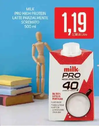 Supermercati Piccolo Milk Pro High Protein Latte Parzialmente Scremato 500 ml offerta