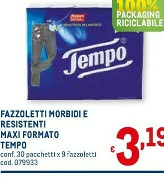 Metro Tempo Fazzoletti offerta
