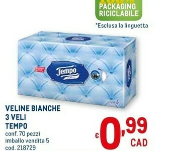 Metro Tempo Fazzoletti offerta