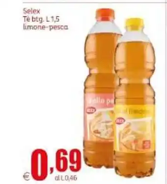 Elite Selex Tè btg. L 1,5 limone-pesca offerta