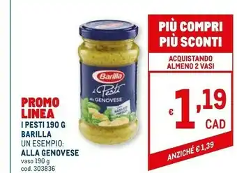 Metro Barilla Pesto offerta