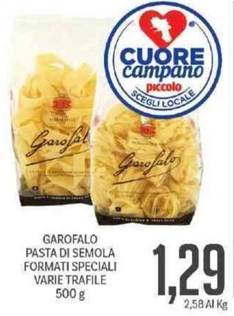 Supermercati Piccolo Garofalo Pasta Di Semola Formati Speciali Varie Trafile 500 g offerta