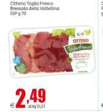 Elite Citterio Taglio Fresco Bresaola della Valtellina IGP 70g offerta