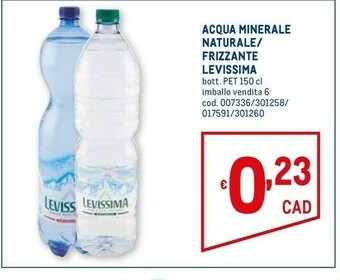 Metro Levissima Acqua offerta