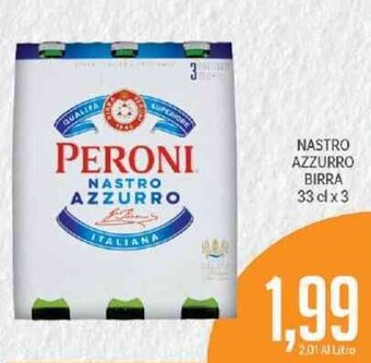 Supermercati Piccolo Nastro Azzurro Birra 33 cl x 3 offerta