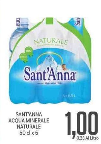 Supermercati Piccolo Sant'Anna Acqua Minerale Naturale 50 cl x 6 offerta