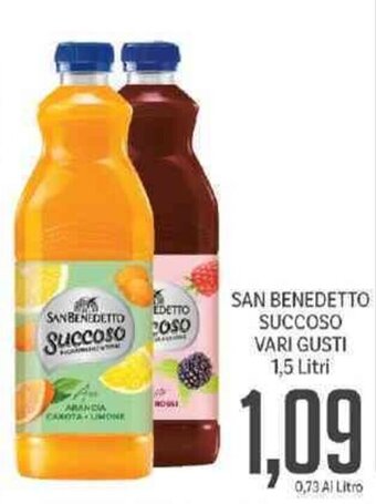Supermercati Piccolo San Benedetto Succoso vari gusti 1,5 Litri offerta