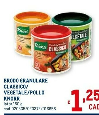 Metro Knorr Brodo offerta