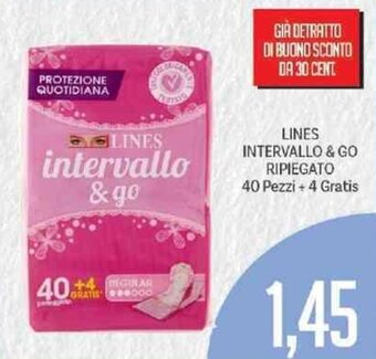 Supermercati Piccolo Lines Intervallo & Go Ripiegato 40 Pezzi + 4 Gratis offerta