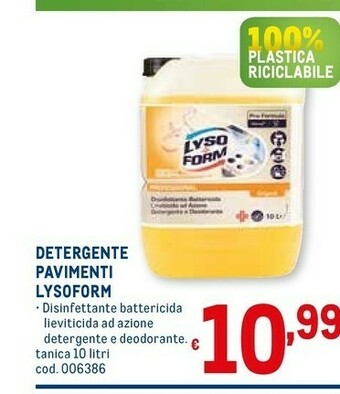 Metro Lysoform Pulizia pavimenti offerta